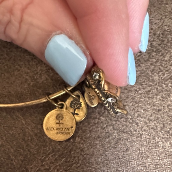 Alex and Ani Gold Bracelet with crown charm - Picture 2 of 2